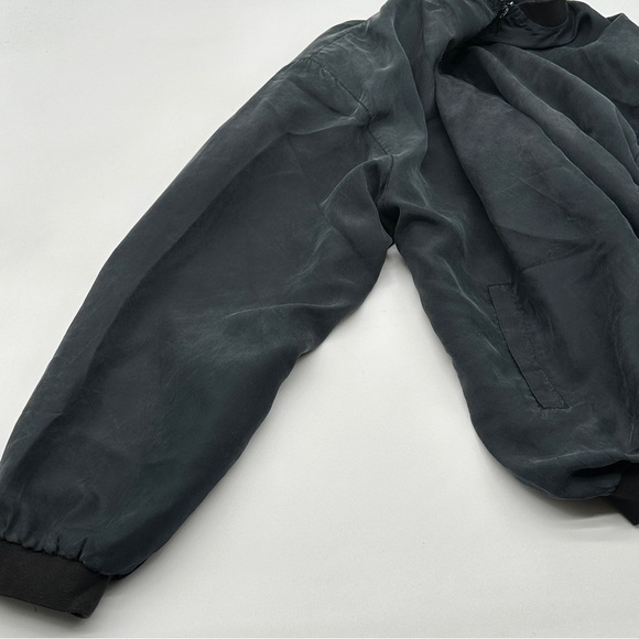 Vintage Collectibles Ensle Silk 100% Silk Black Zip-Up Jacket men’s small - Picture 8 of 12